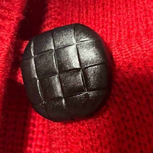 Vintage Tally Ho Size Extra Large Red Sweater Cape Pockets Short Sleeve - Picture 4 of 7